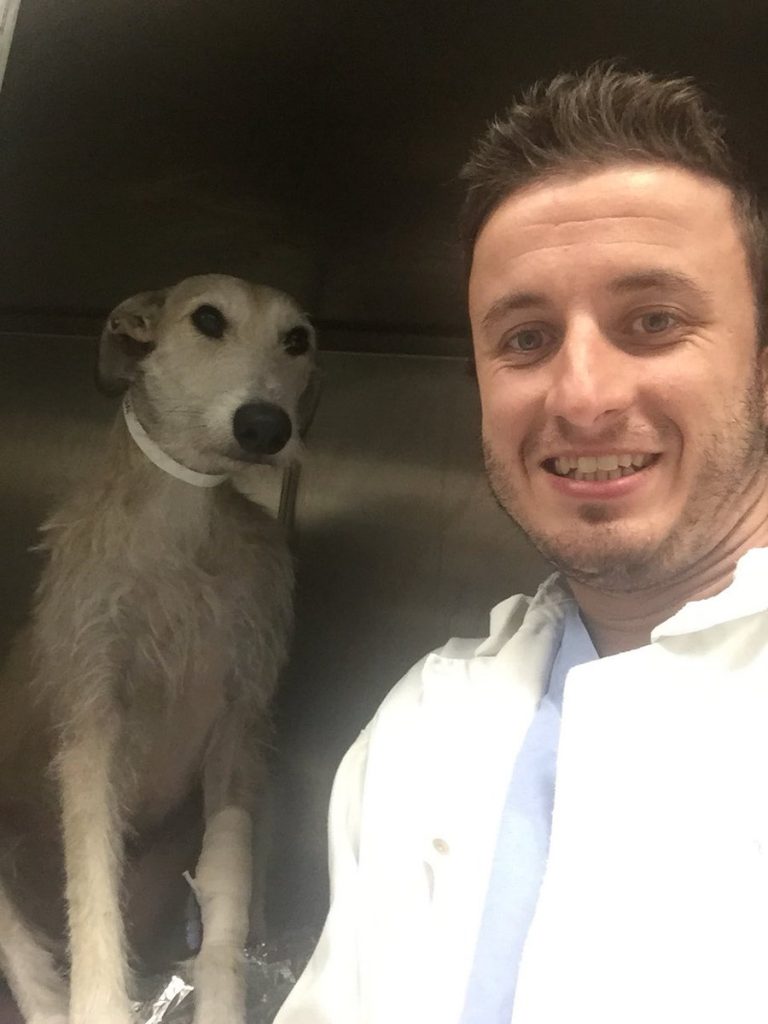 Mickey with Davies’ Orthopaedic Surgeon Rob Adams