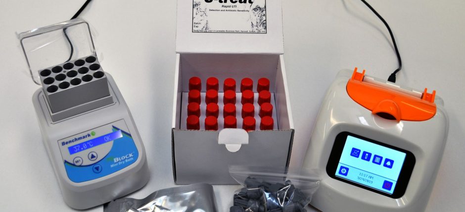 Image shows the Test and Treat kit