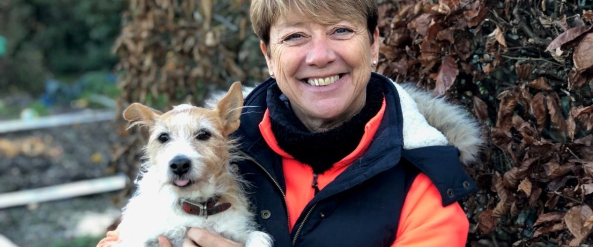 SQP regulator Caroline Johnson, Director of Vetpol pictured with her dog.