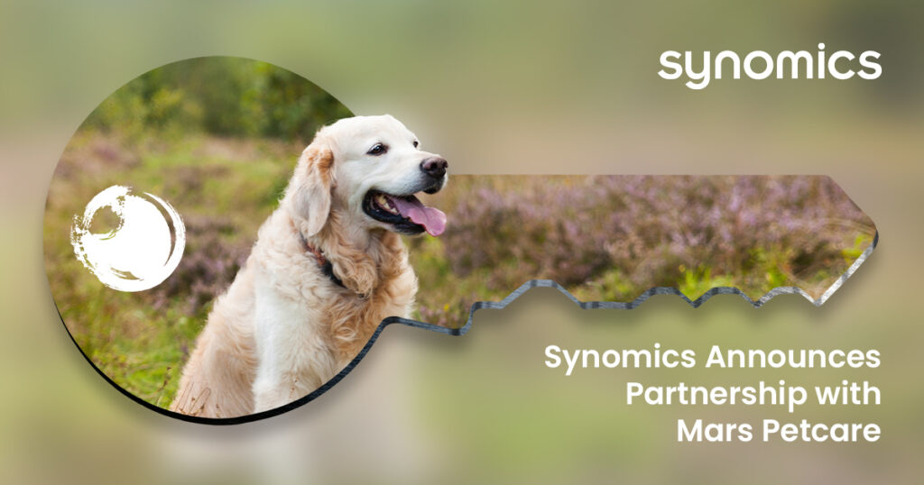 Synomics partnership with Mars Petcare Key with Dog